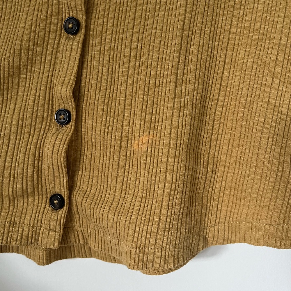 Madewell Mustard Button-Down Shirt - Picture 4 of 9